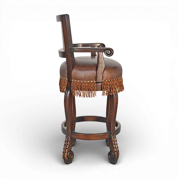 Yellowstone Tooled Leather Barstool