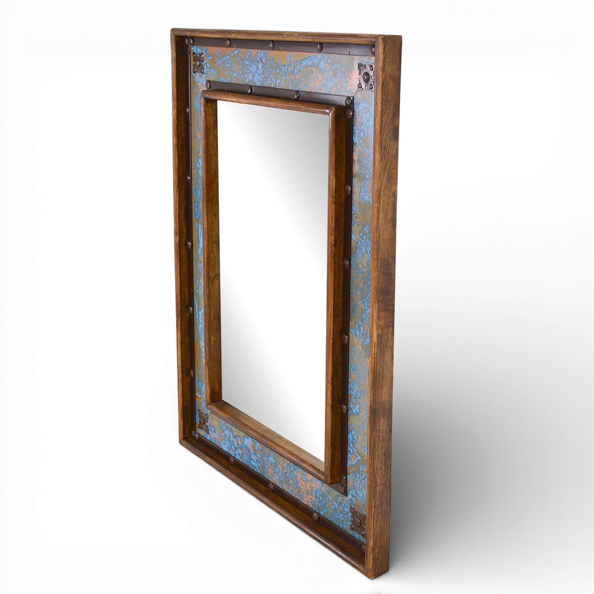 San Felipe Turquoise Copper Mirror