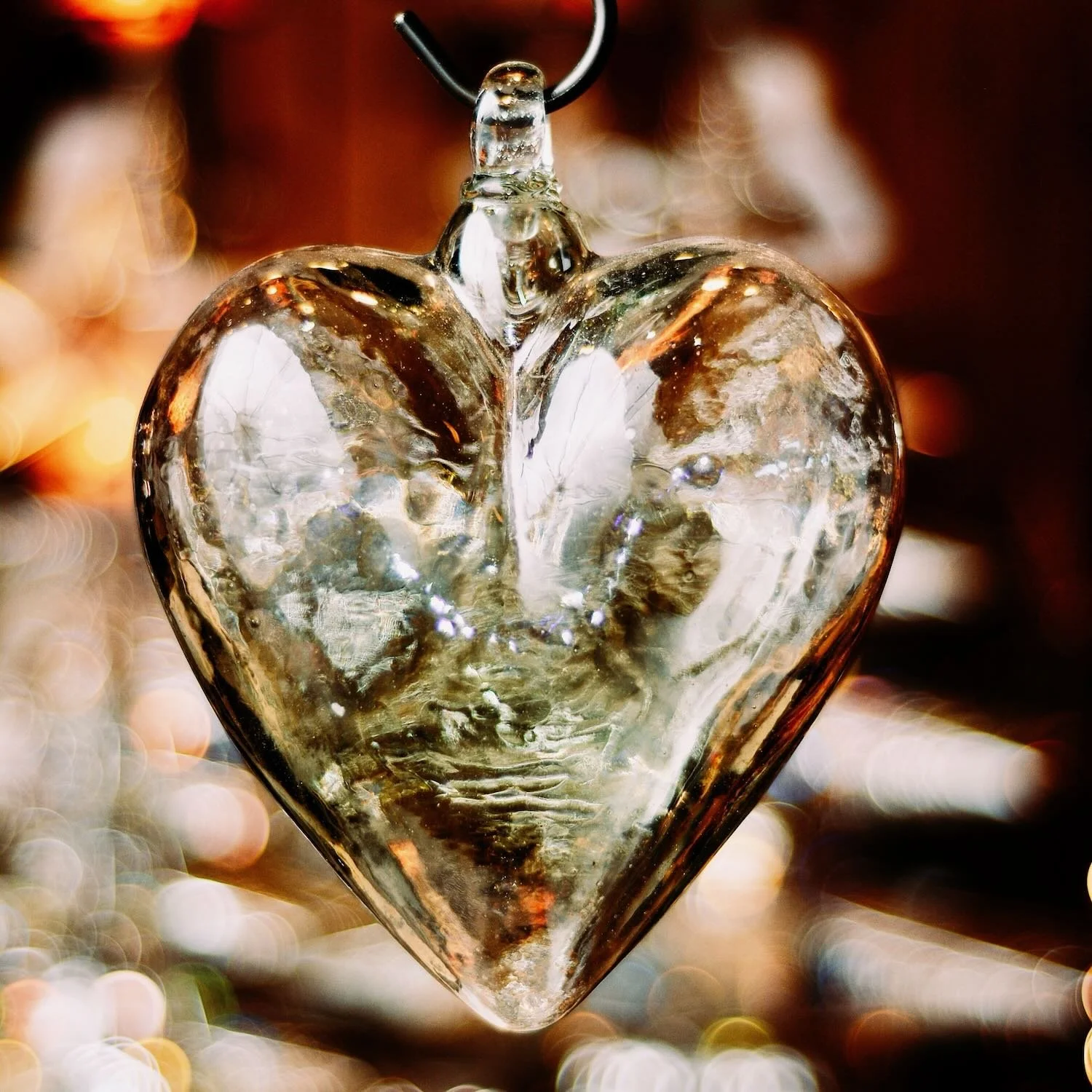 Handblown Glass Heart - Clear