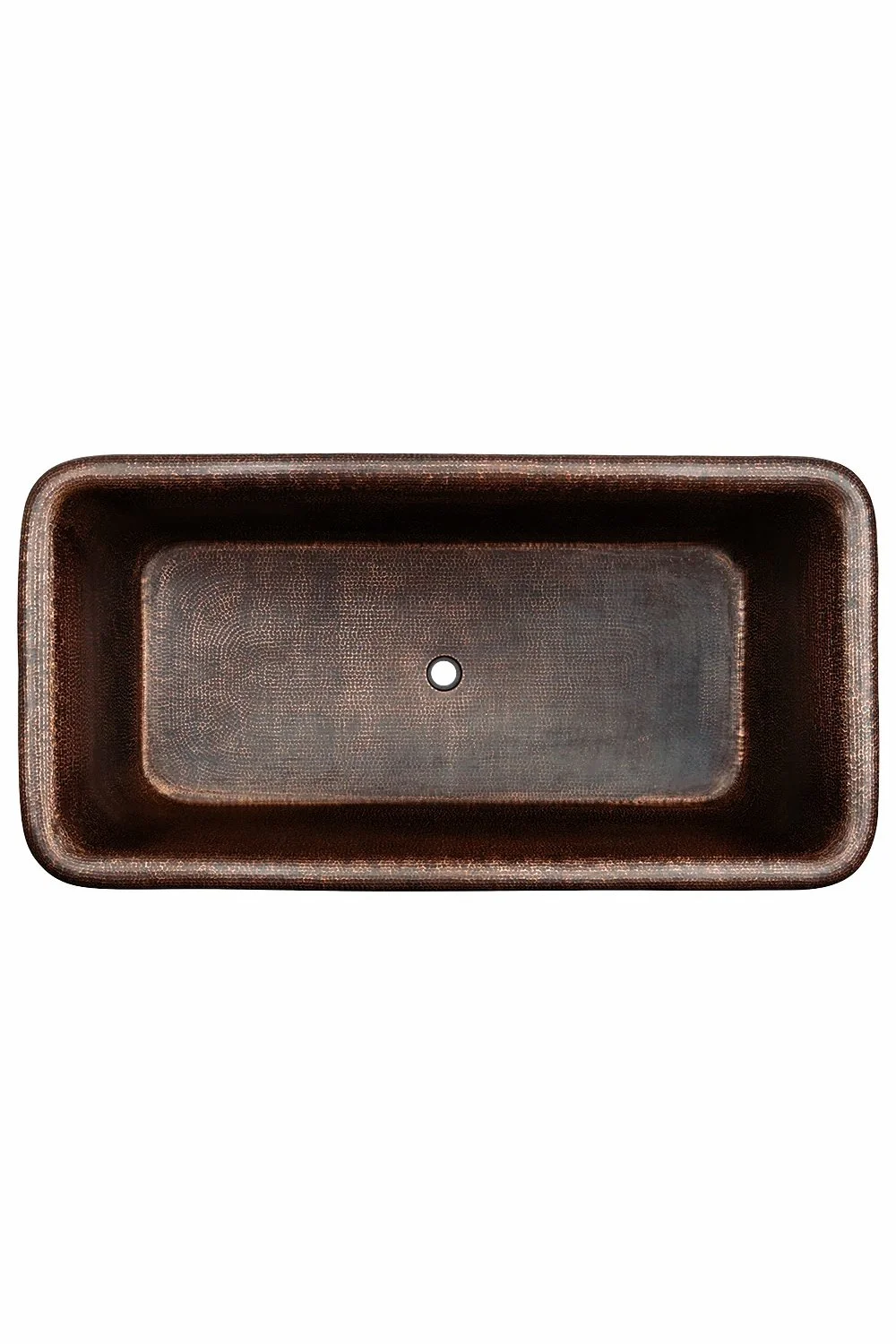 Hacienda 66" Hammered Copper French Curved Style Bathtub