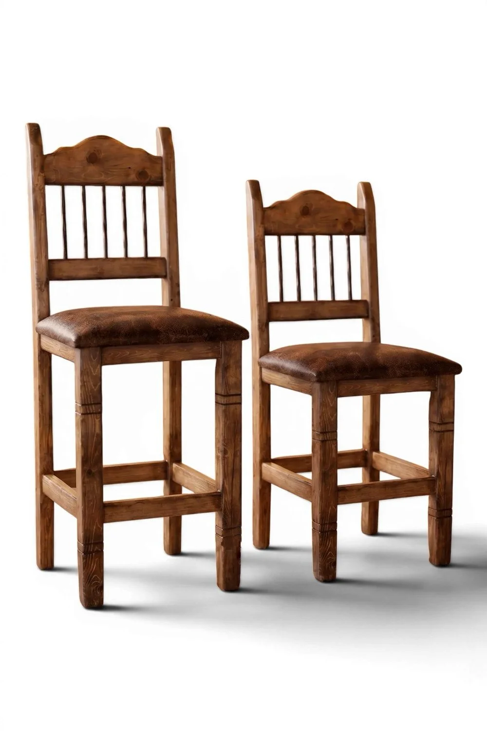 El Rancho Bar Stool – Handmade Mexican Rustic Leather Stool