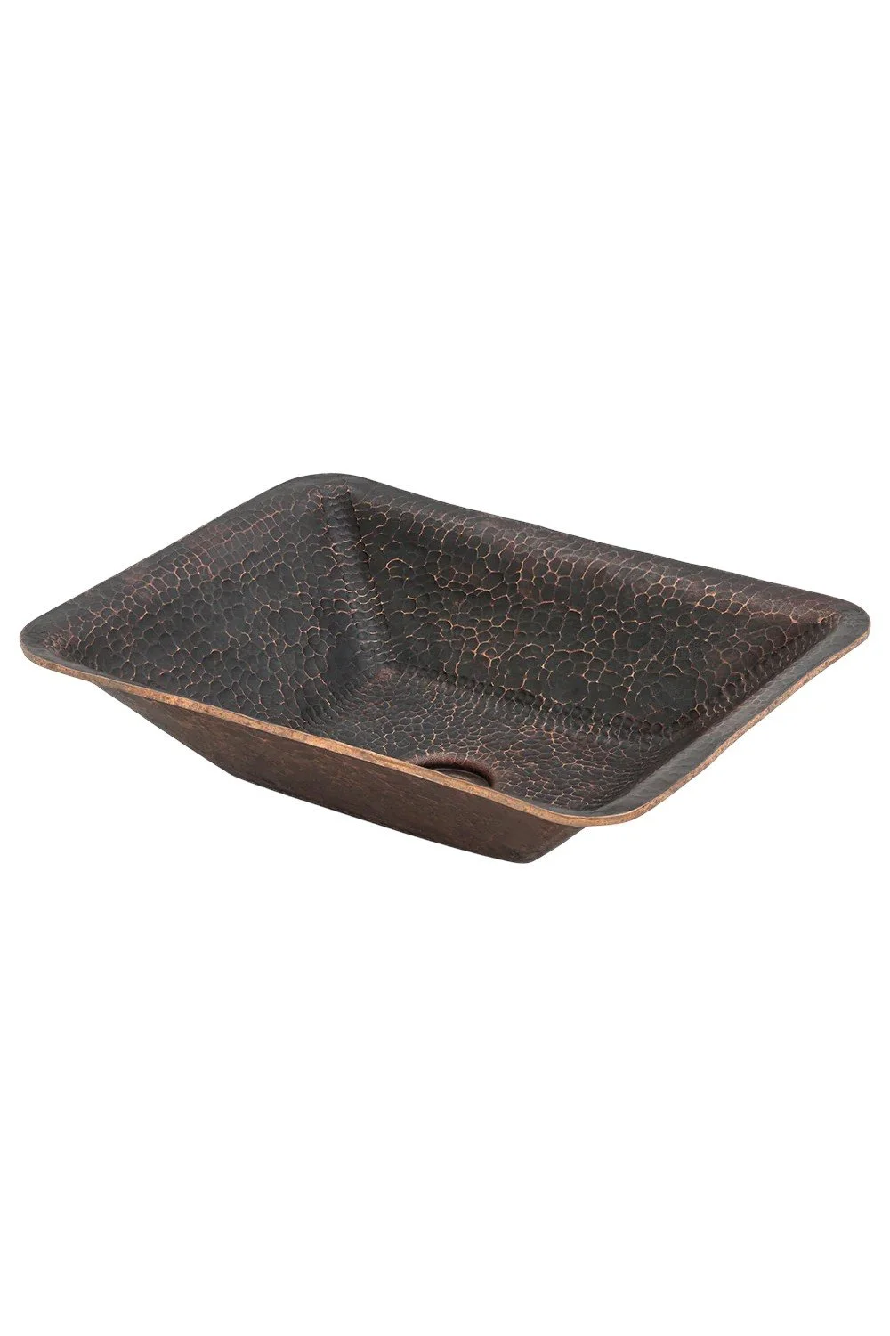 Ximena 17" Rectangle Hand Forged Old World Copper Vessel Sink