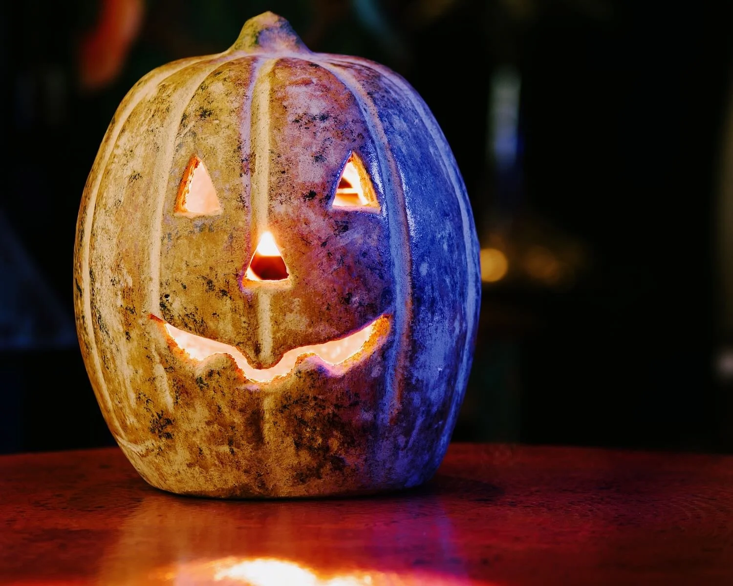 Traditional Clay Jack O' Lantern