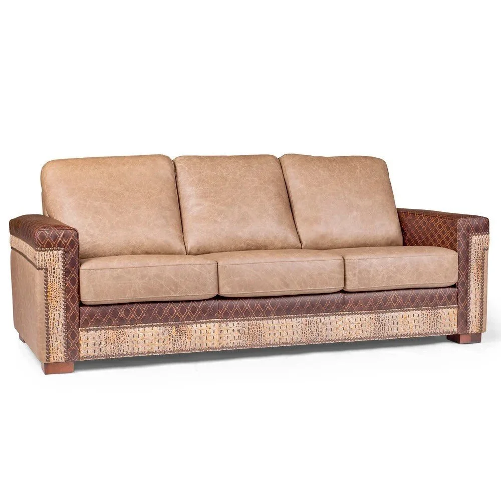 Wyoming Western Leather Sofa