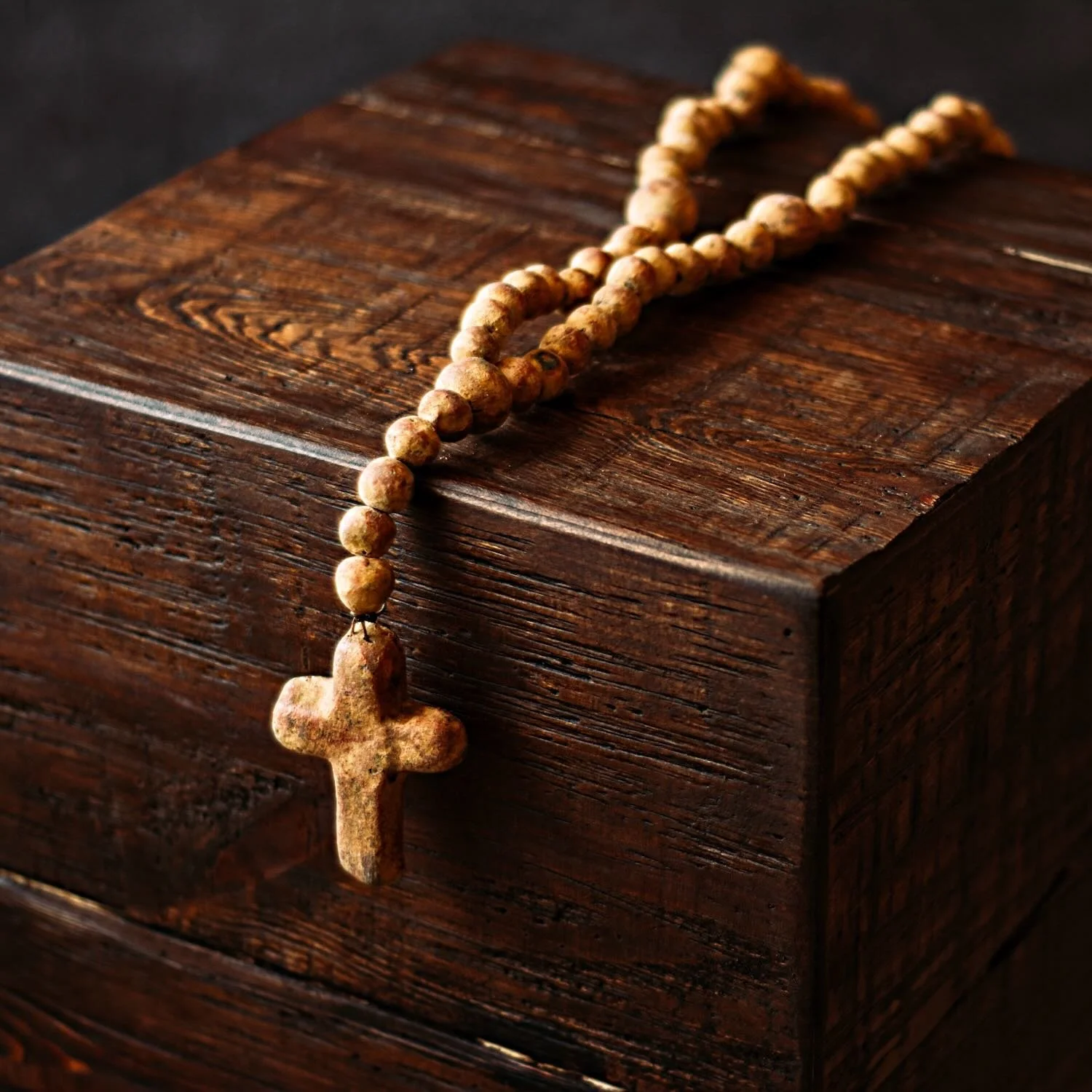 Clay Rosary Tan