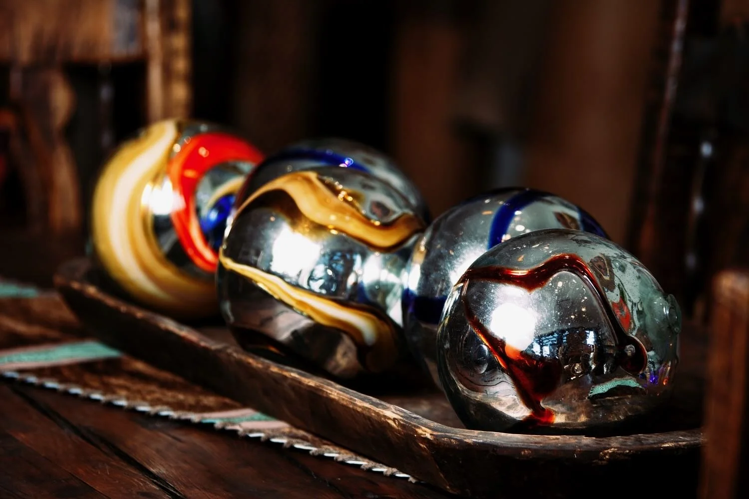 Handblown Glass Balls from Mexico.