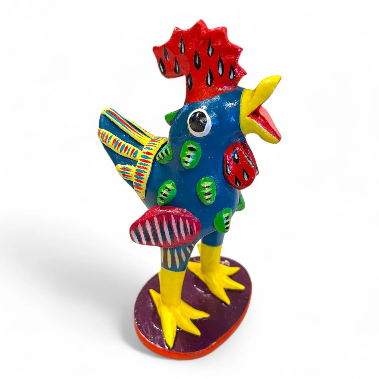 Gerardo Ortega Rooster - Artist Signed - Turquoise