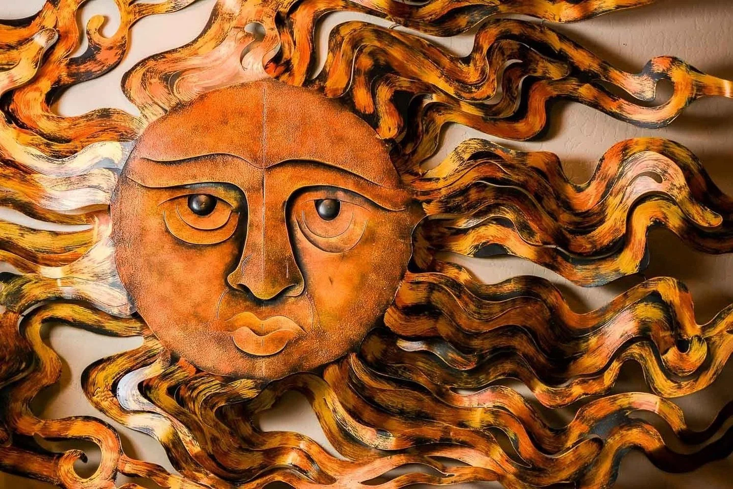 Incredible large golden wall sun from Mexico.