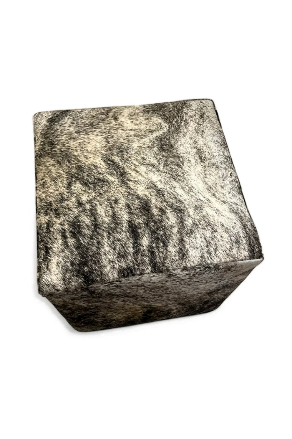 Salt & Pepper Cowhide Ottoman