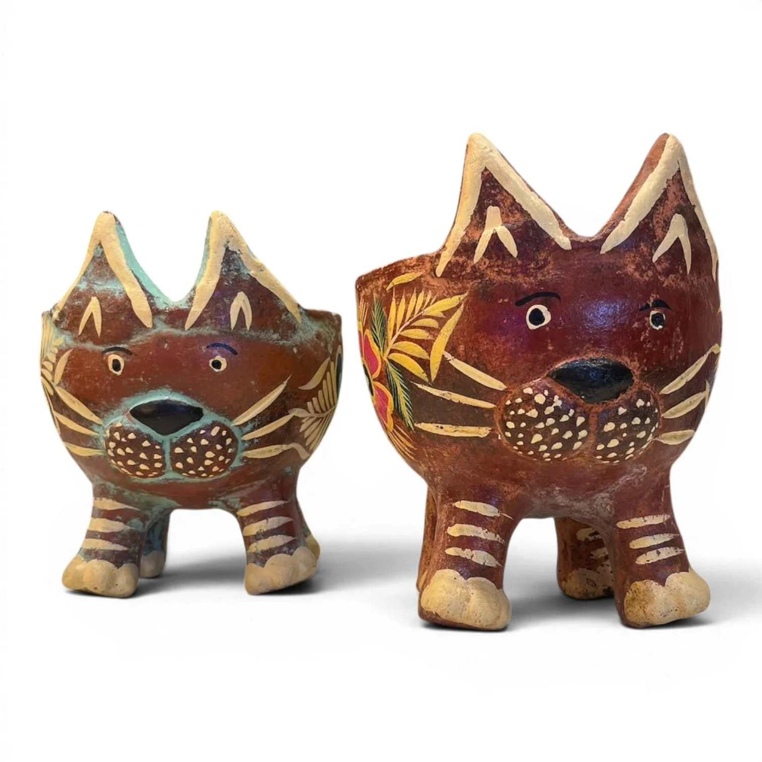 Clay Gato Planter | Handmade Mexican Cat Planter Pot