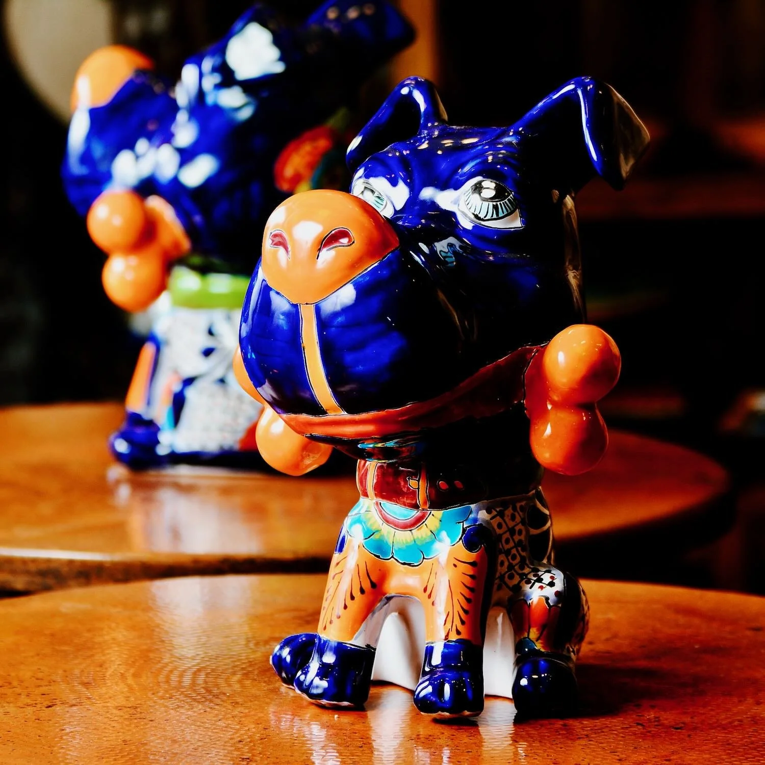 Talavera Dog with Bone