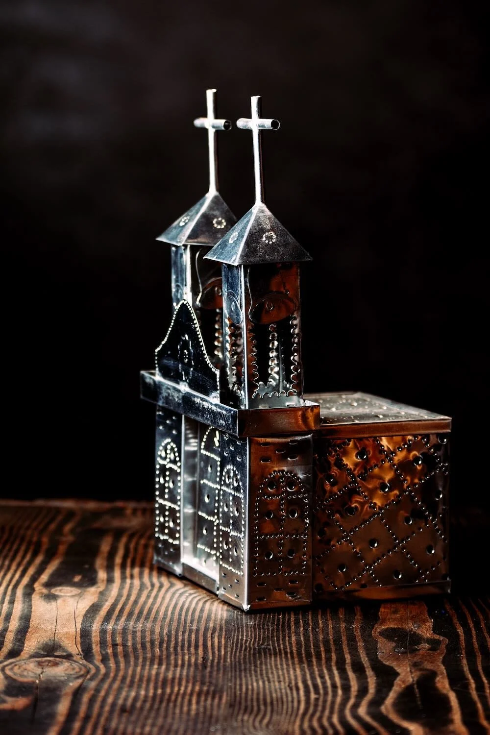 Mission Silver Luminaria | Handmade Mexican Tin Lantern