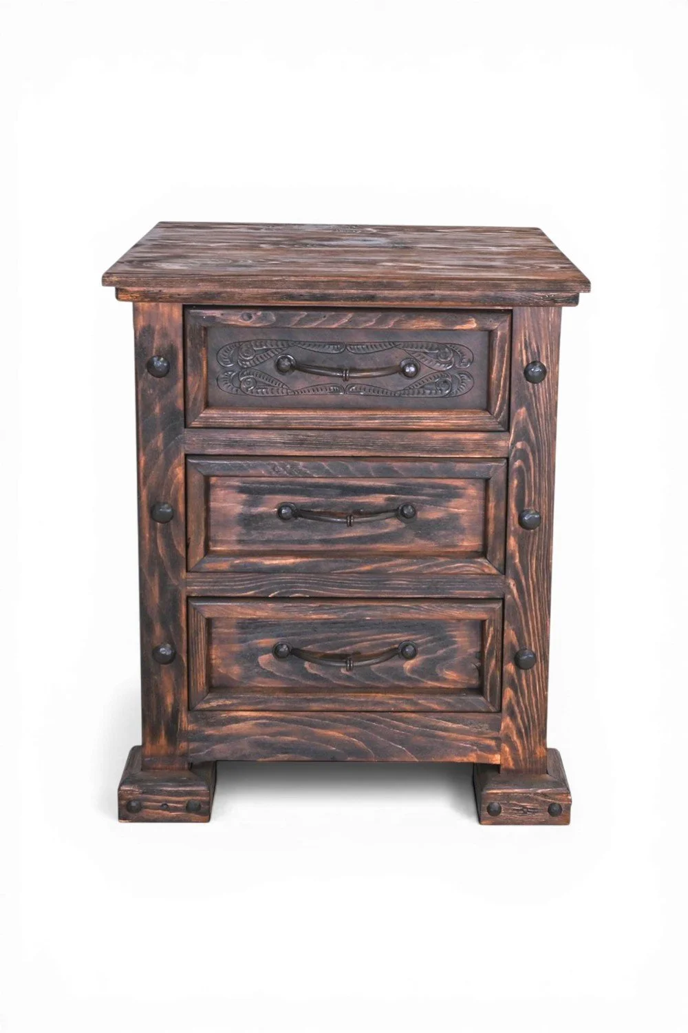 Tucson Tooled Leather Nightstand