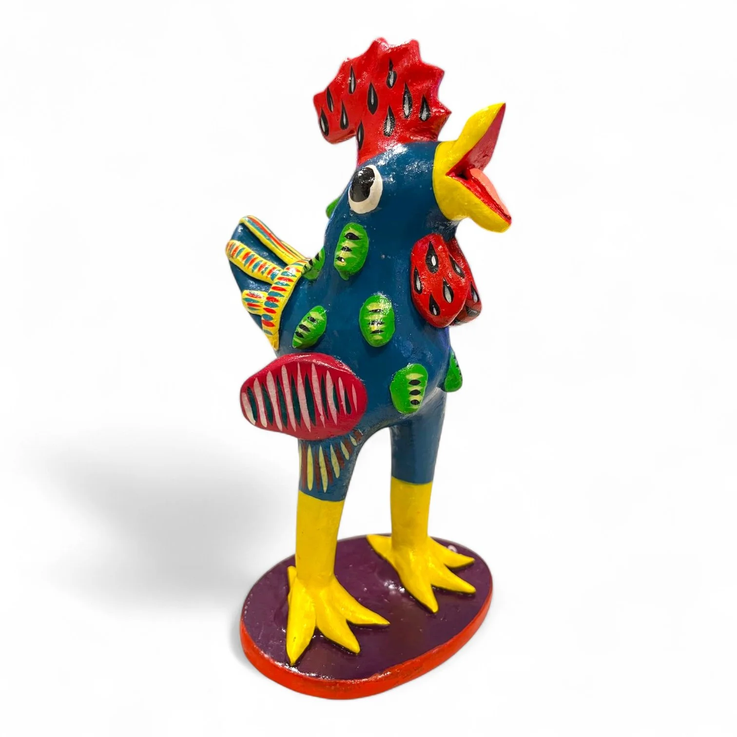 Gerardo Ortega Rooster - Artist Signed - Turquoise