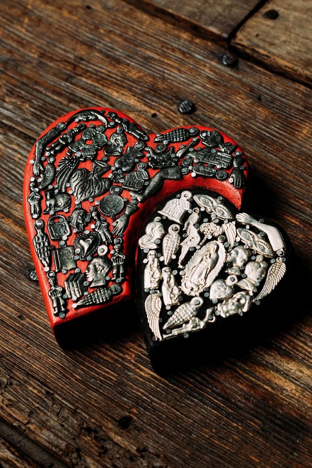 Dos Corazones de Milagros – Handmade Mexican Folk Art Hearts