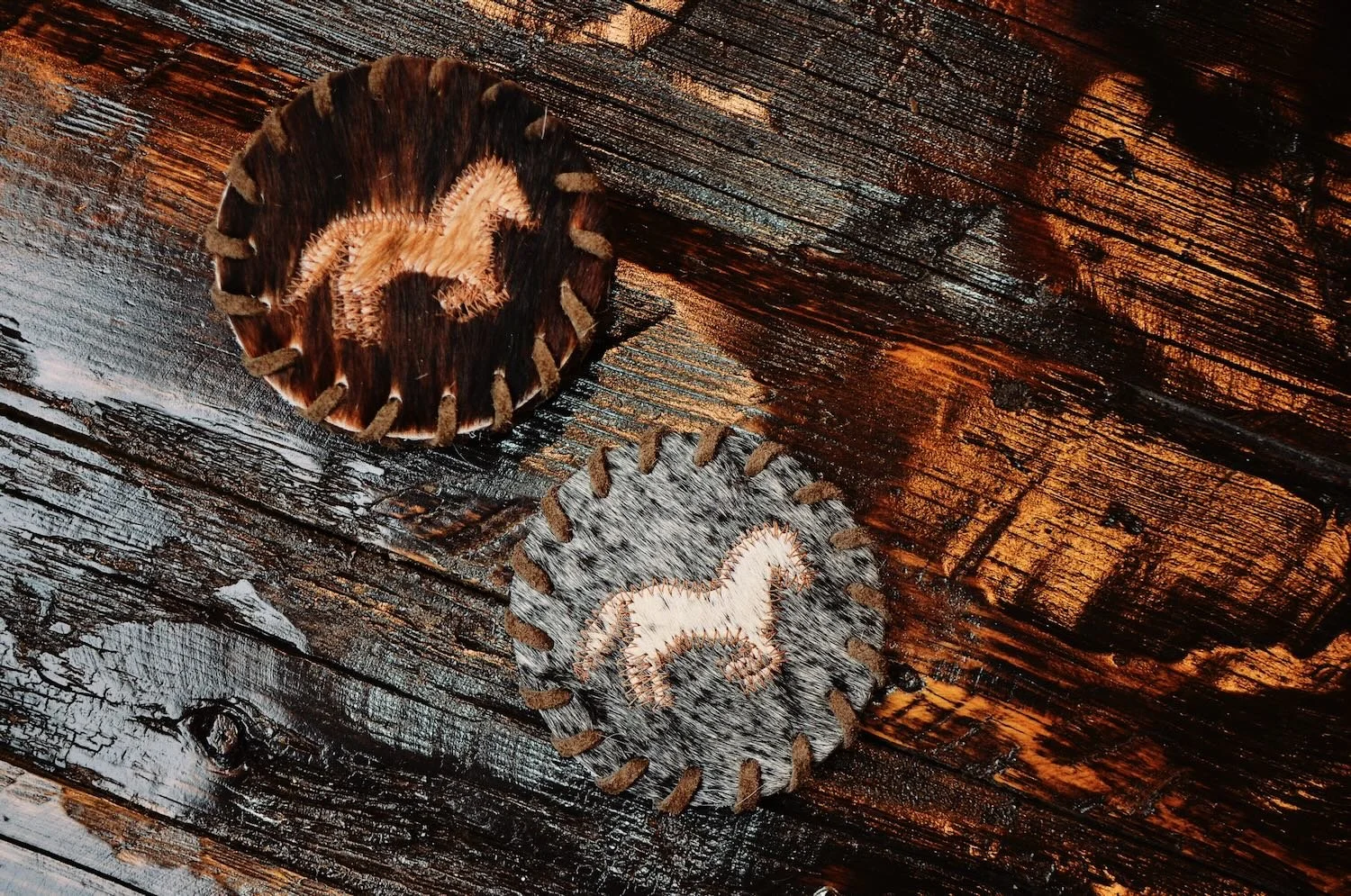 Caballo Cowhide Coaster