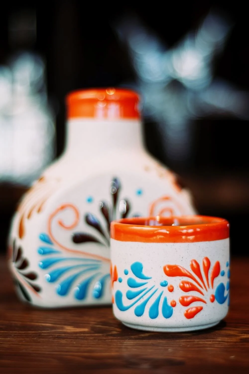 Stone Tequila Bottle with Cup