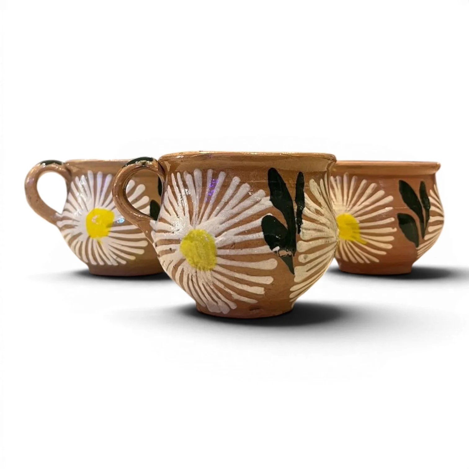 Handmade Clay Oaxaca Coffee Mug crafted in Oaxaca, Mexico with authentic artisan pottery detailing.