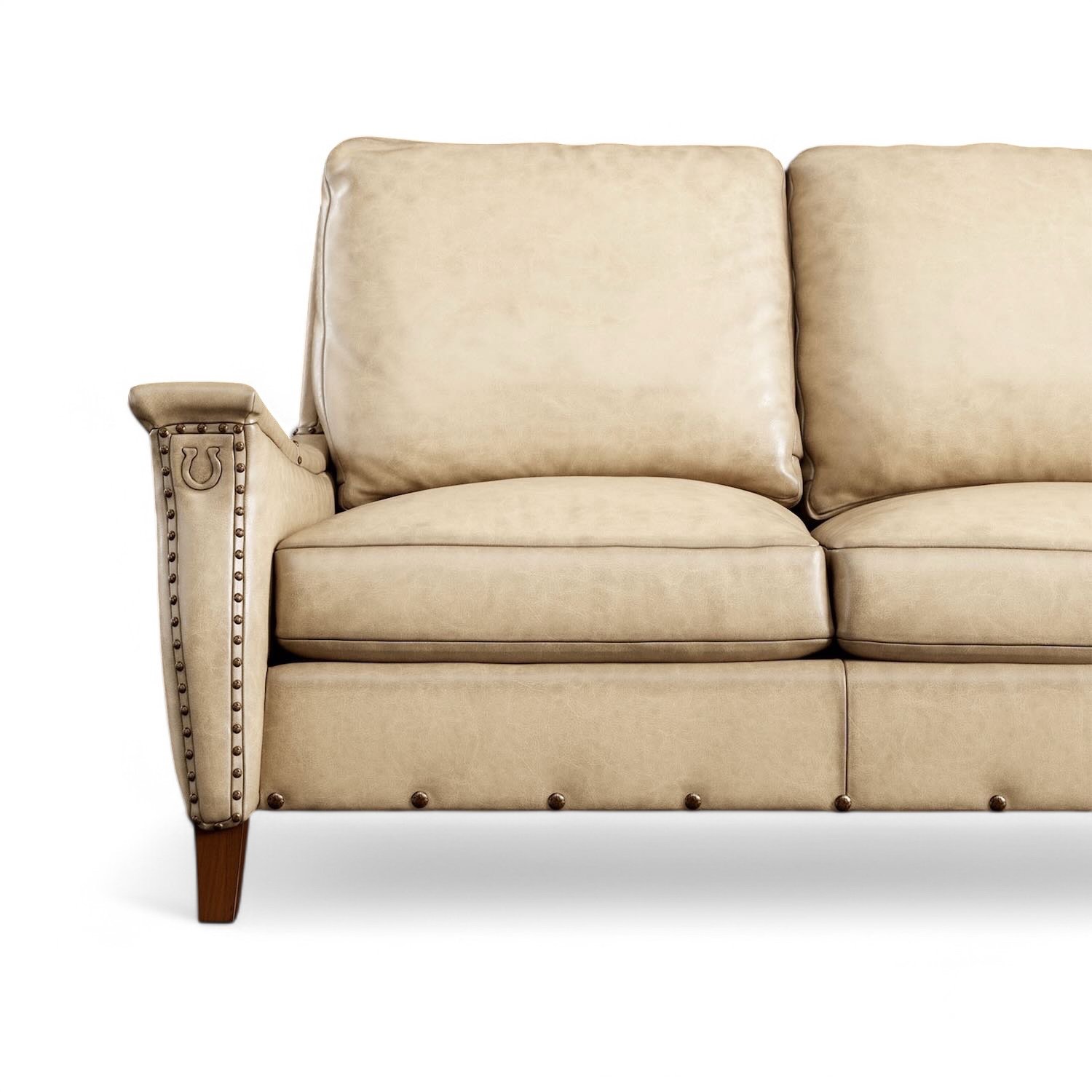 Corvallis Leather Sofa - Ivory