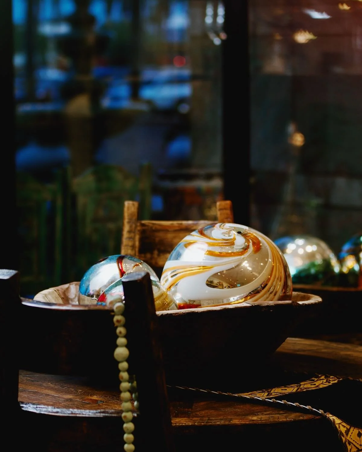 Handblown Glass Balls and Rustic Decor from Mexico