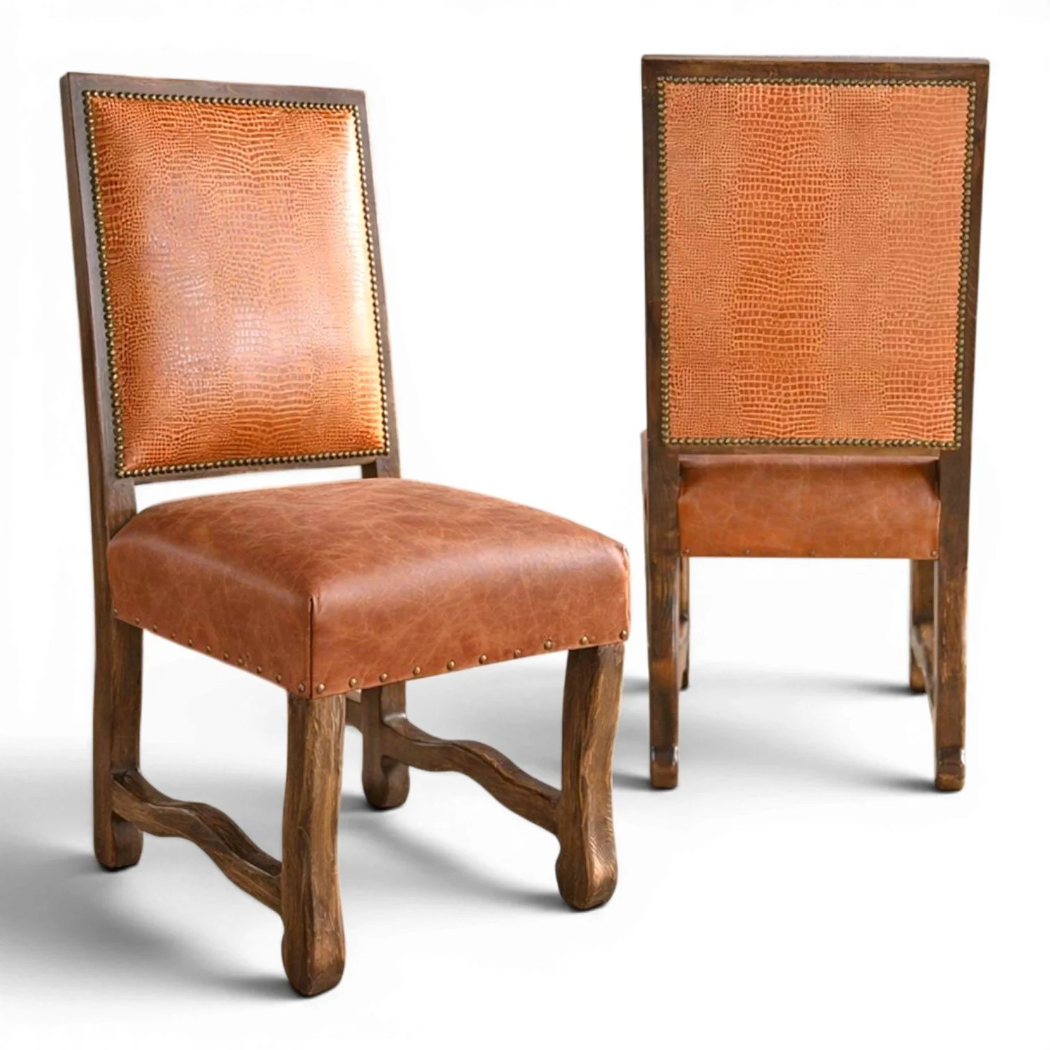 San Lucas Terracotta Dining Chair | Handmade Leather Dining Chair Mexico