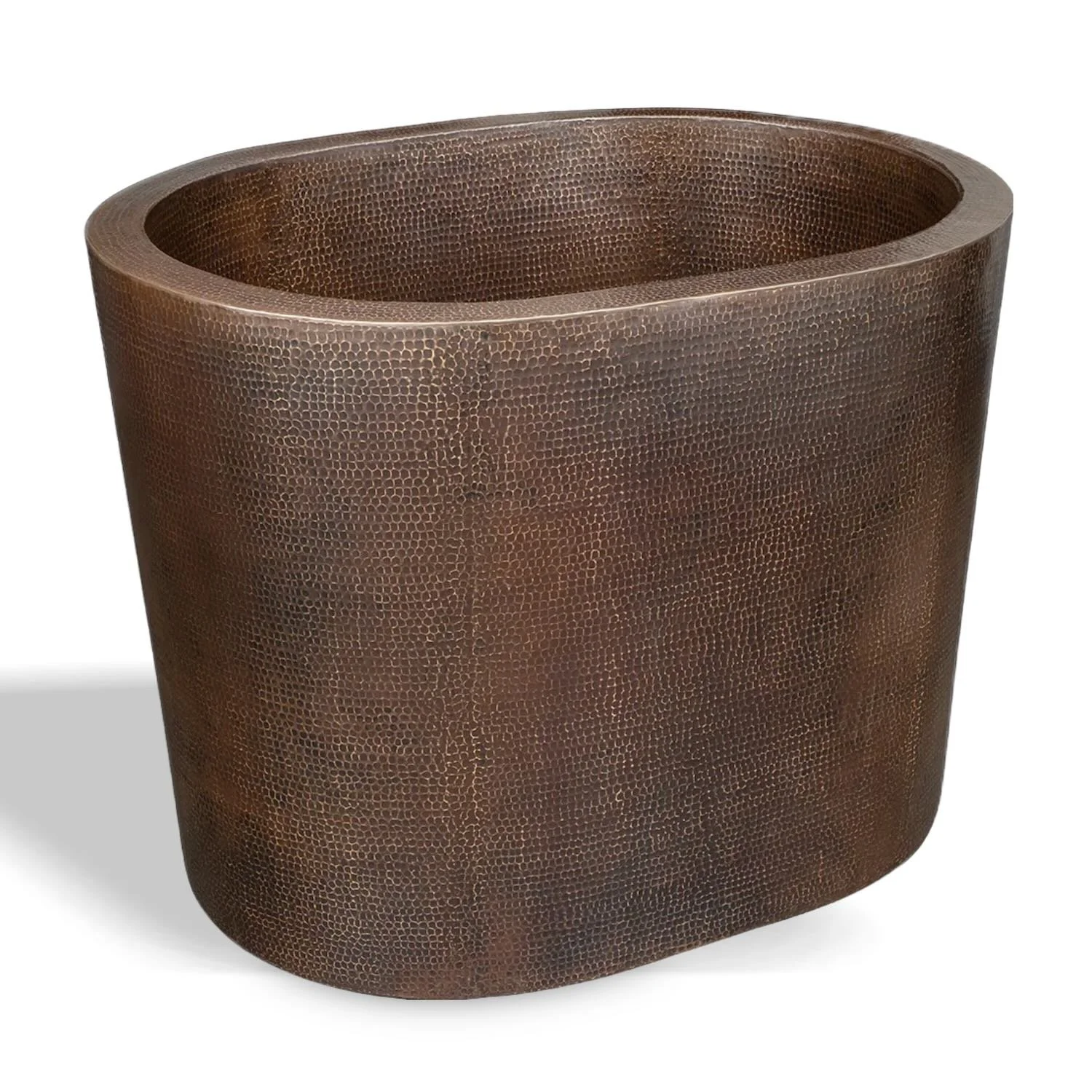 Hacinenda 48" Hammered Copper Oval Japanese Soaking Tub