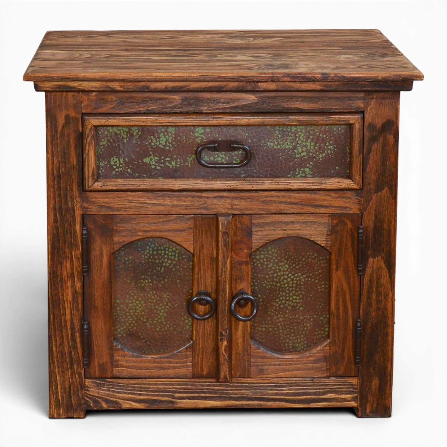 San Felipe Wood Top Nightstand | Handmade Door & Drawer Nightstand Mexico