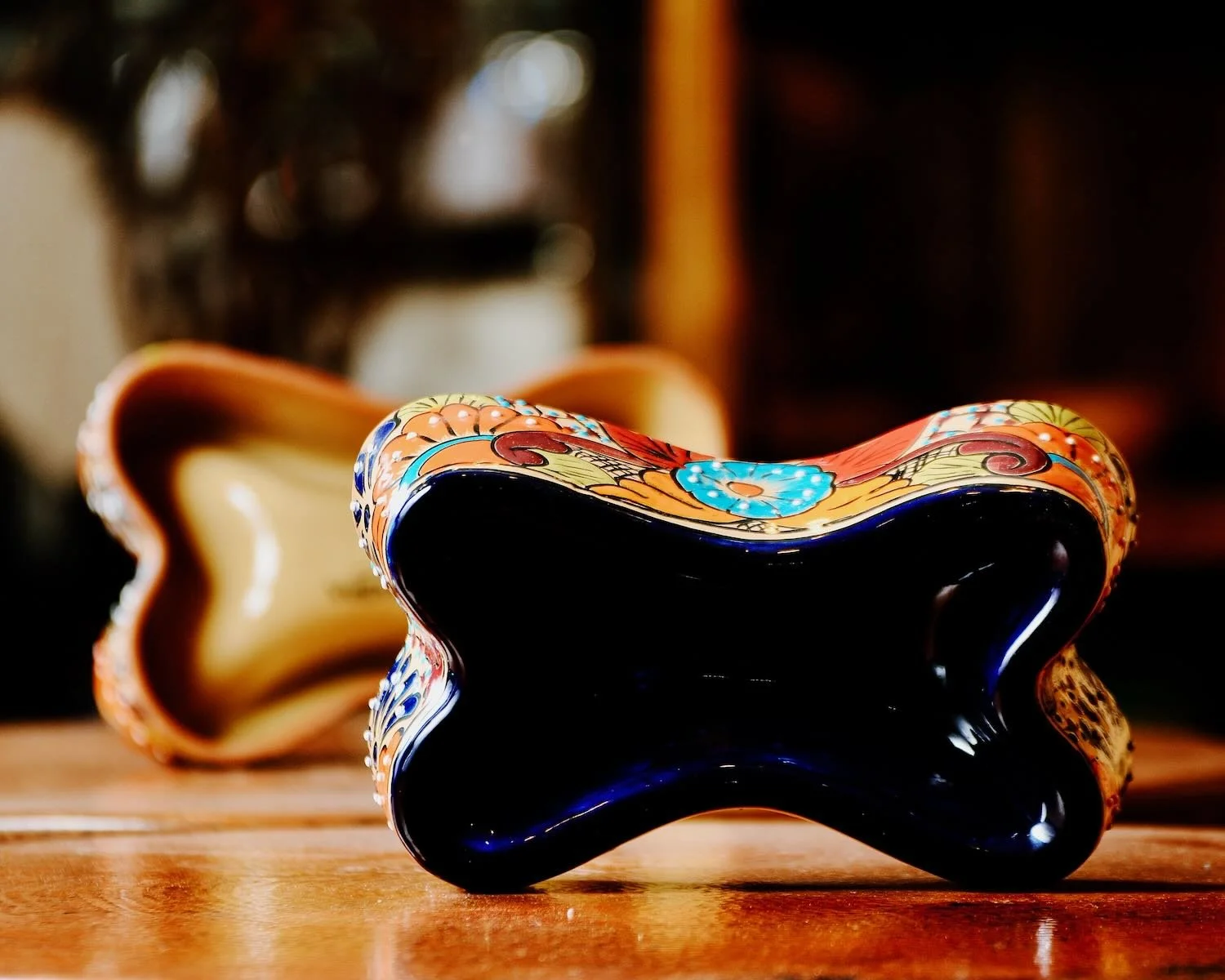 Talavera Dog Bone Bowl