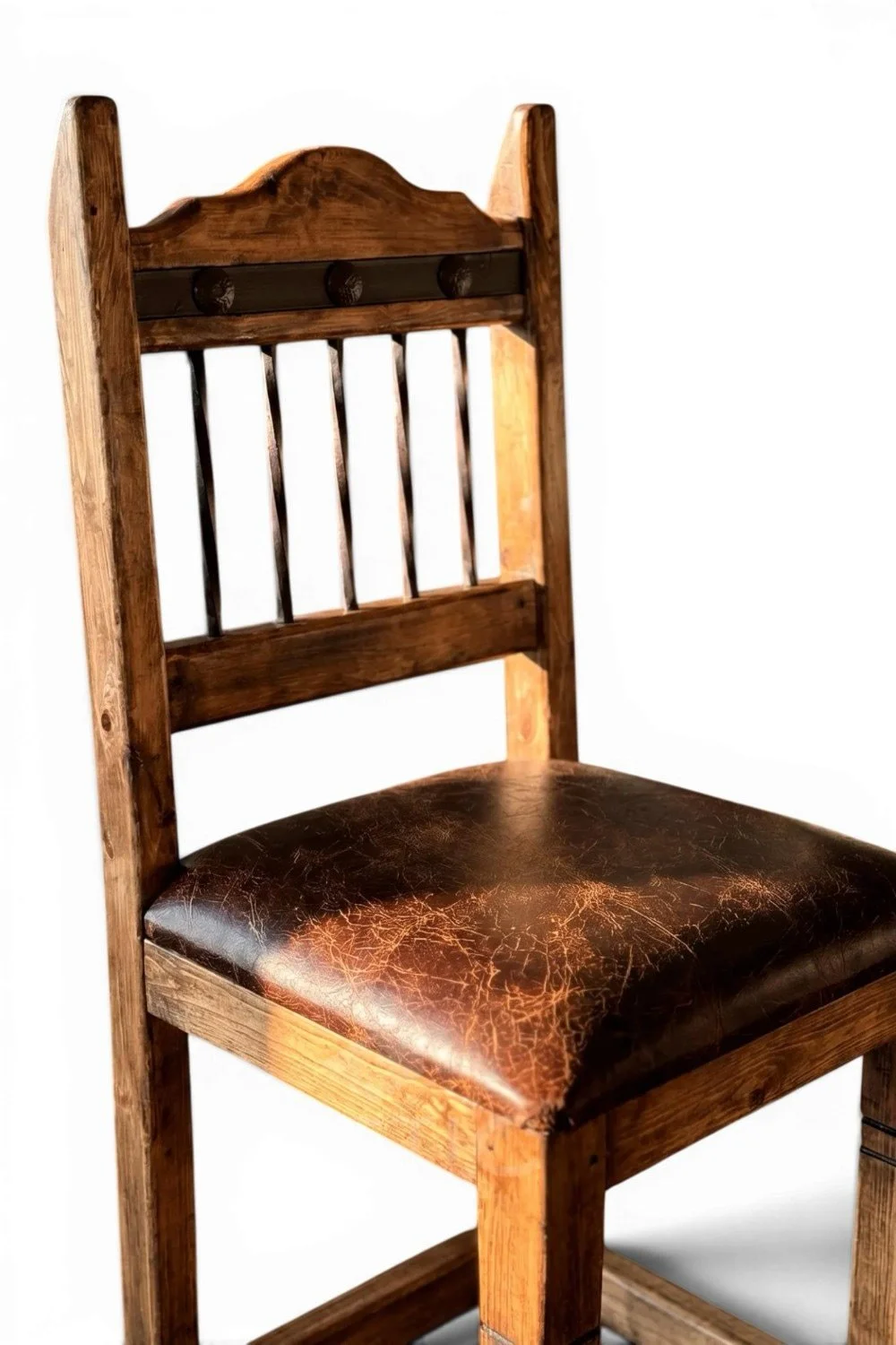 El Rancho Bar Stool – Handmade Mexican Rustic Leather Stool