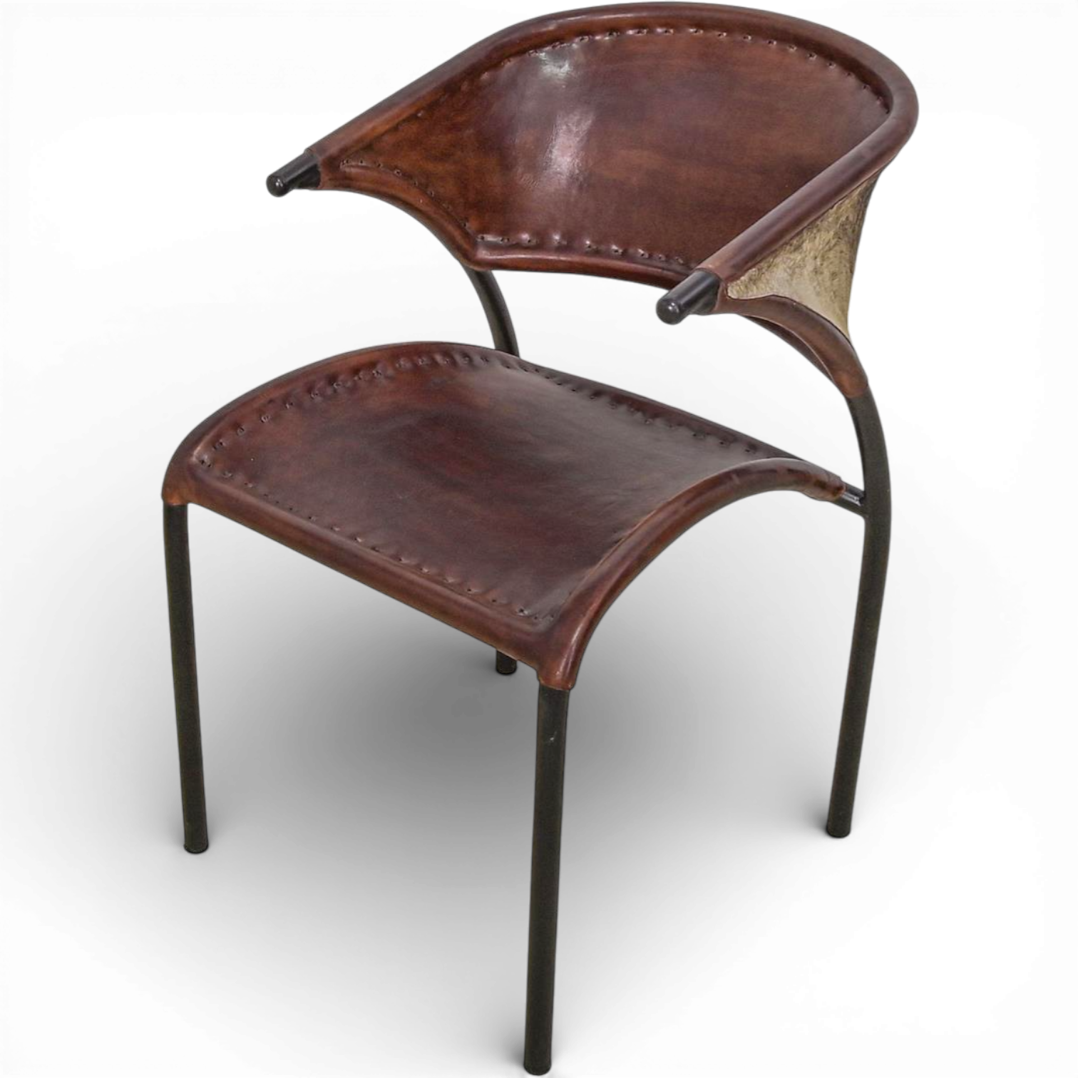 Knox City Leather & Cowhide Occasional Chair