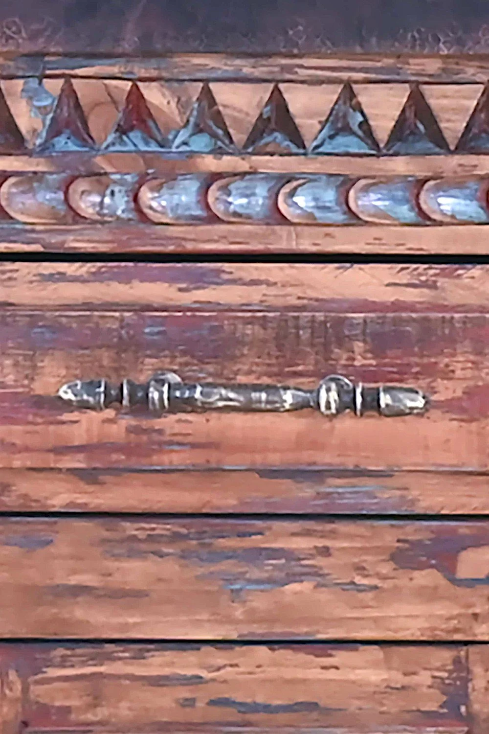 Salinas Copper Top Buffet – Hand Carved Rustic Buffet