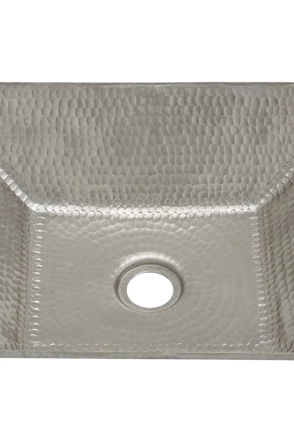 Ximena 17" Modern Rectangle Hand Forged Old World Copper Vessel Sink - Nickel