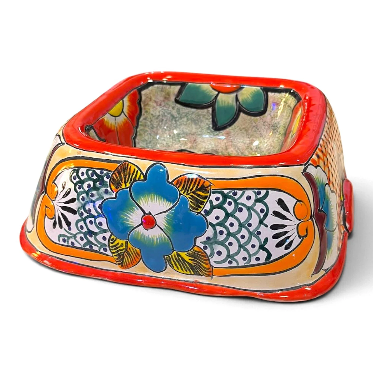 Talavera Dog Bowl | Handmade Talavera Pet Bowl