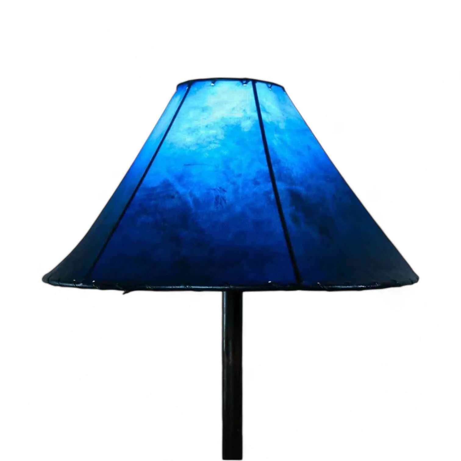 Rawhide Lampshade - Blue