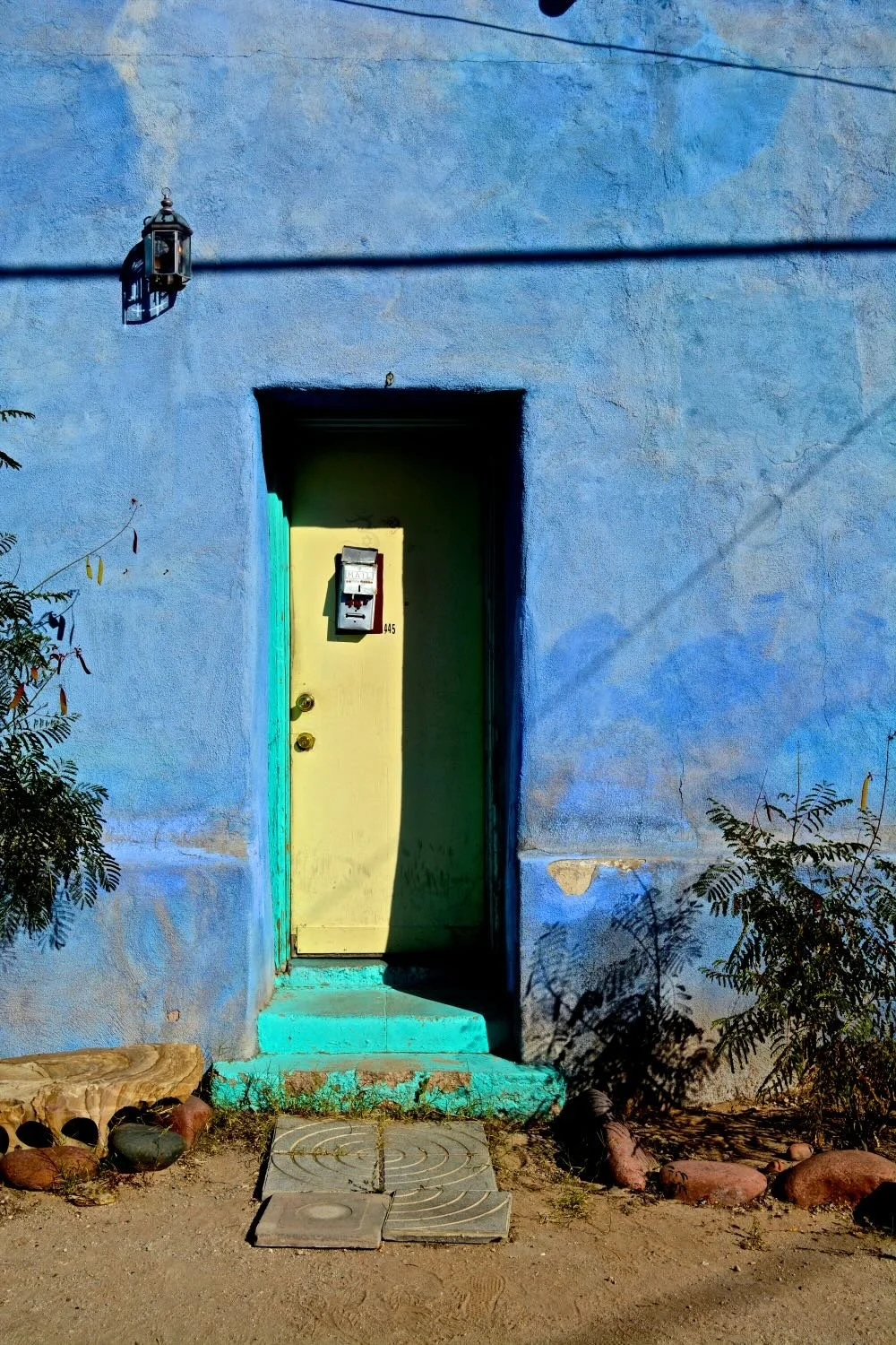 445 – Sky Blue Casa with Mailbox, Barrio Viejo Tucson