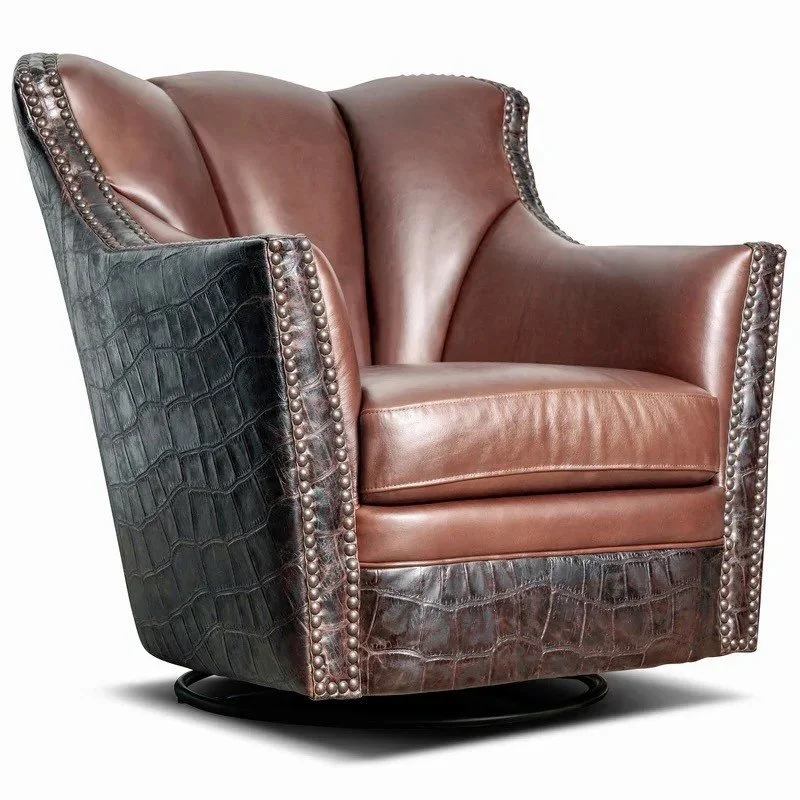 The Lodge Croc Swivel Chair