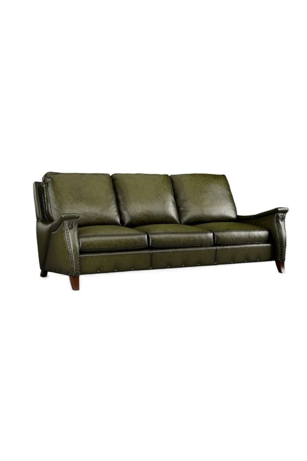 Corvallis Leather Sofa - Olive