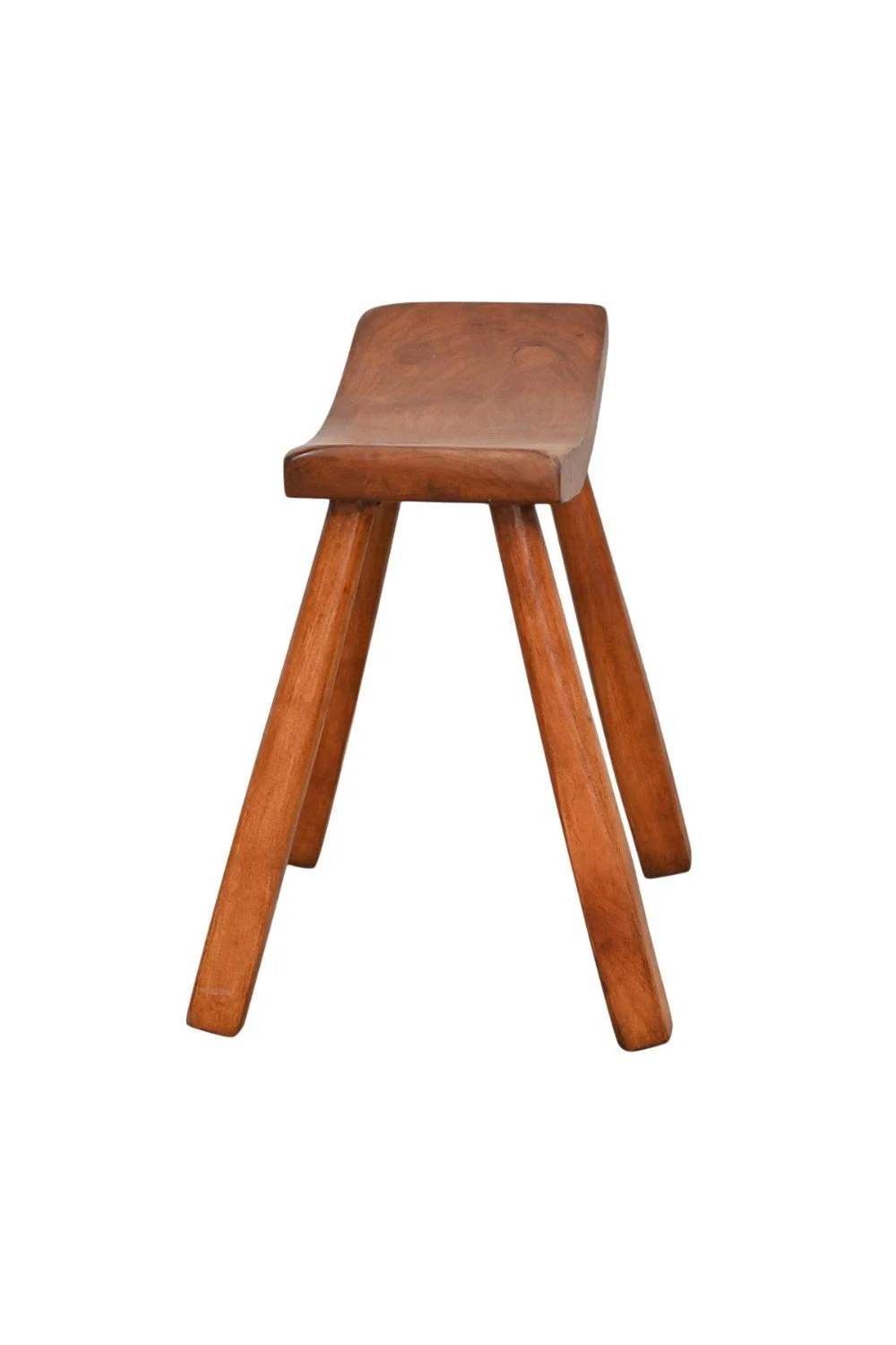 Cimarron Curved Primitive Stool – Rustic Handmade Stool