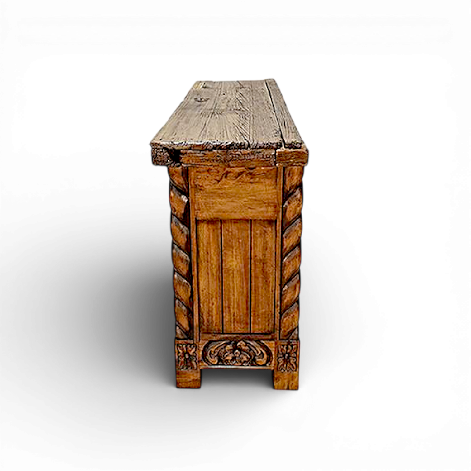 Chihuahua Hand Carved Saddle Credenza - Natural