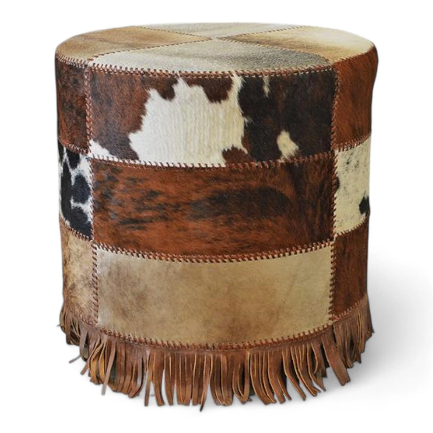 Carrizozo Cowhide Patch Ottoman