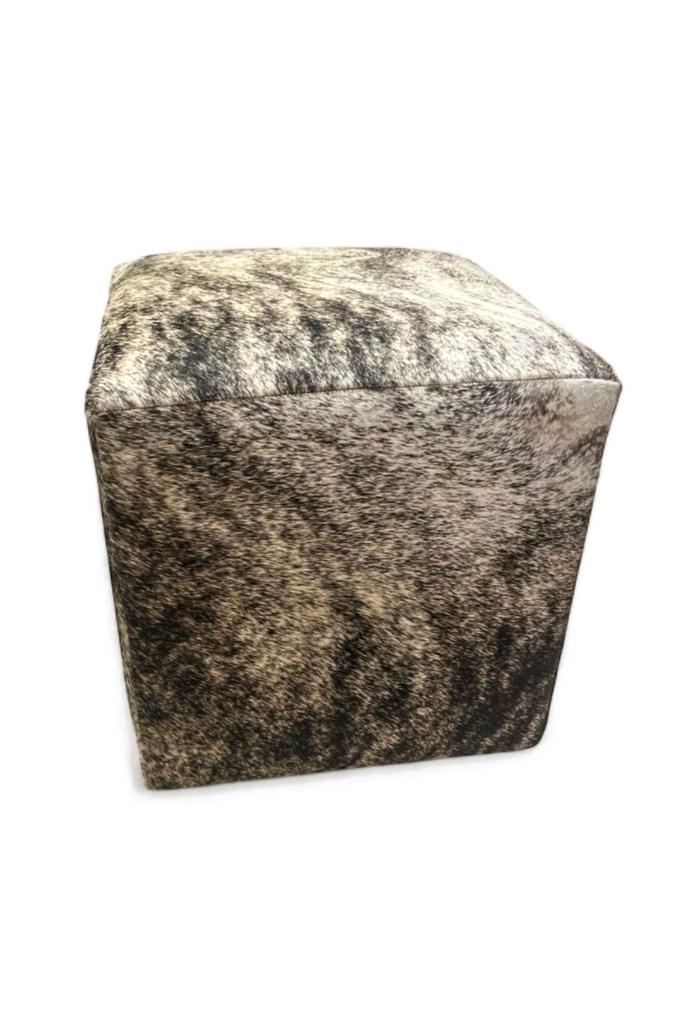 Salt & Pepper Cowhide Ottoman