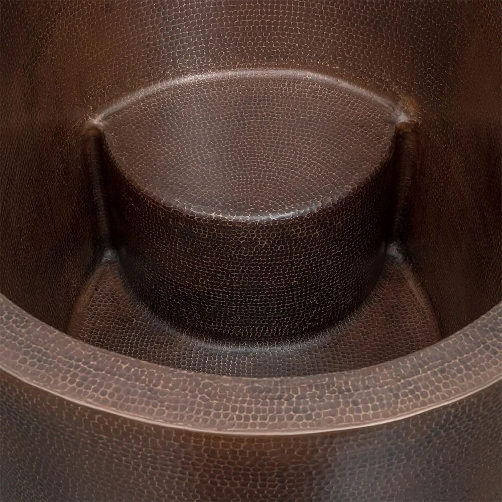 Hacienda 48" Hammered Copper Oval Japanese Soaking Tub
