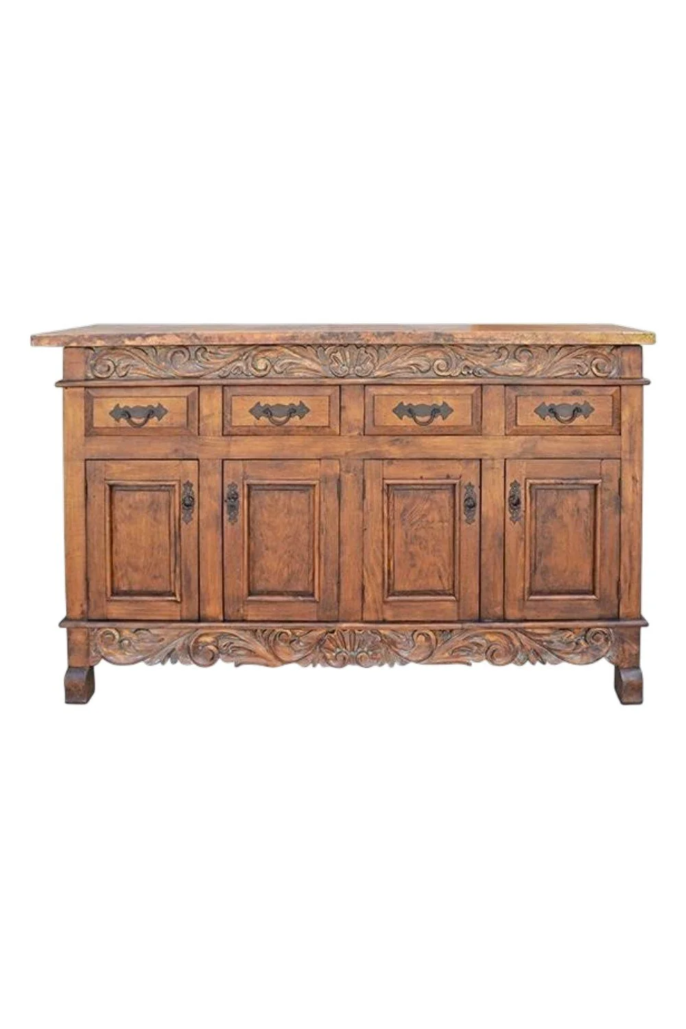 Las Cuevas Hand Carved Buffet - Cobre