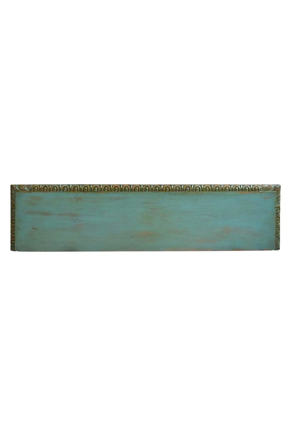 El Lobo Turquoise Sofa Table – Handmade Mexican Western Console