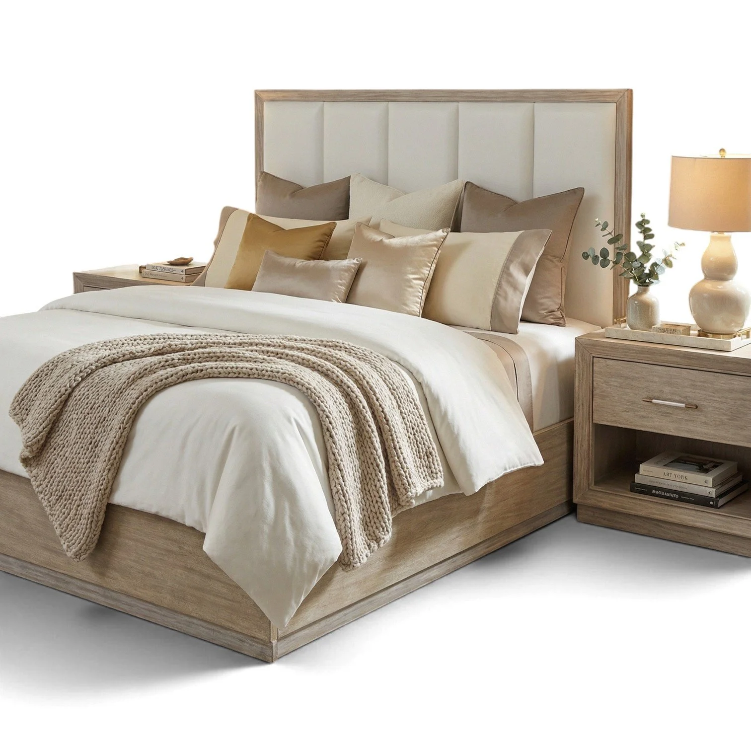 Mia Leather Bed | Handmade Modern Leather Platform Bed