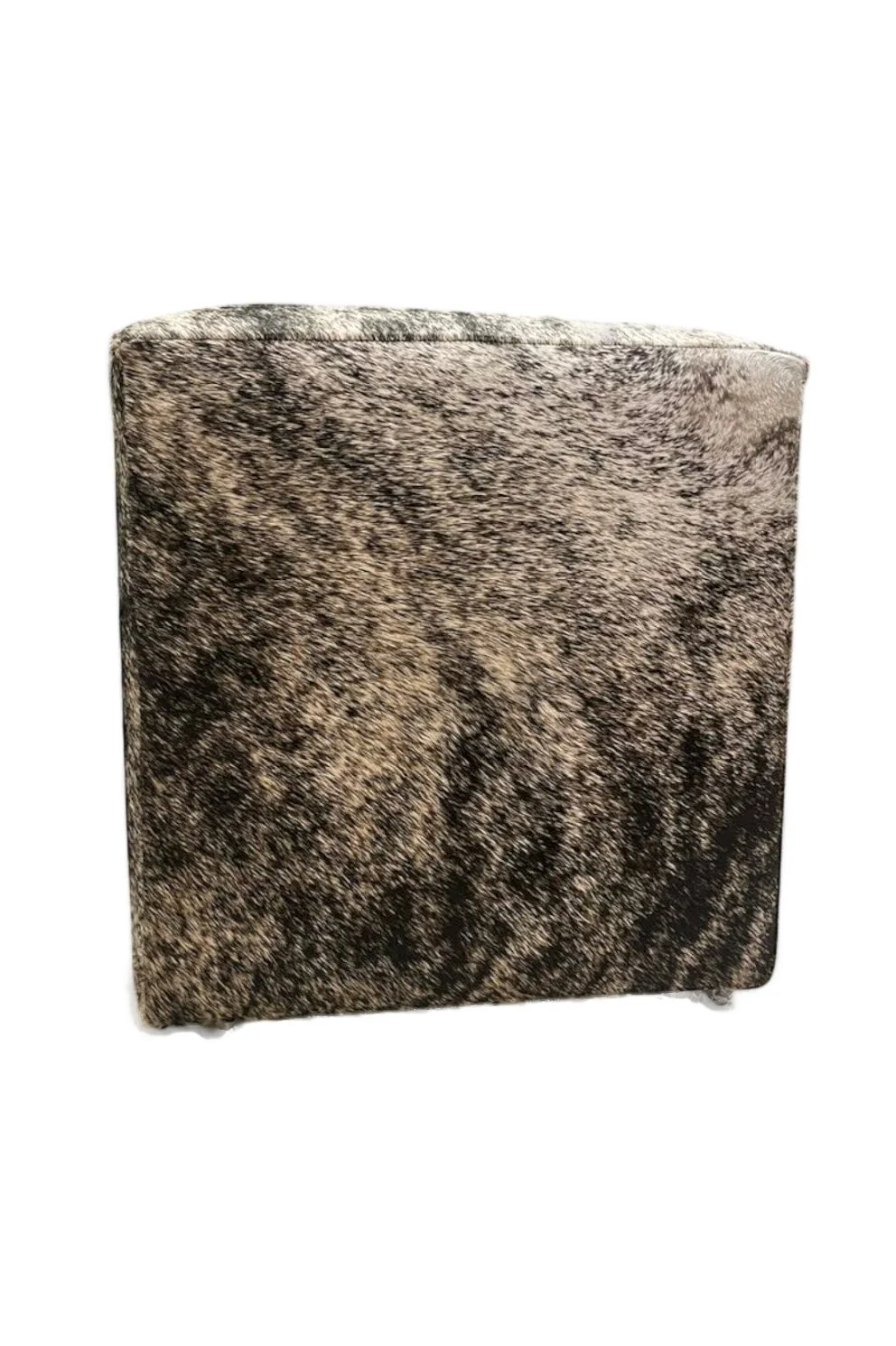 Salt & Pepper Cowhide Ottoman