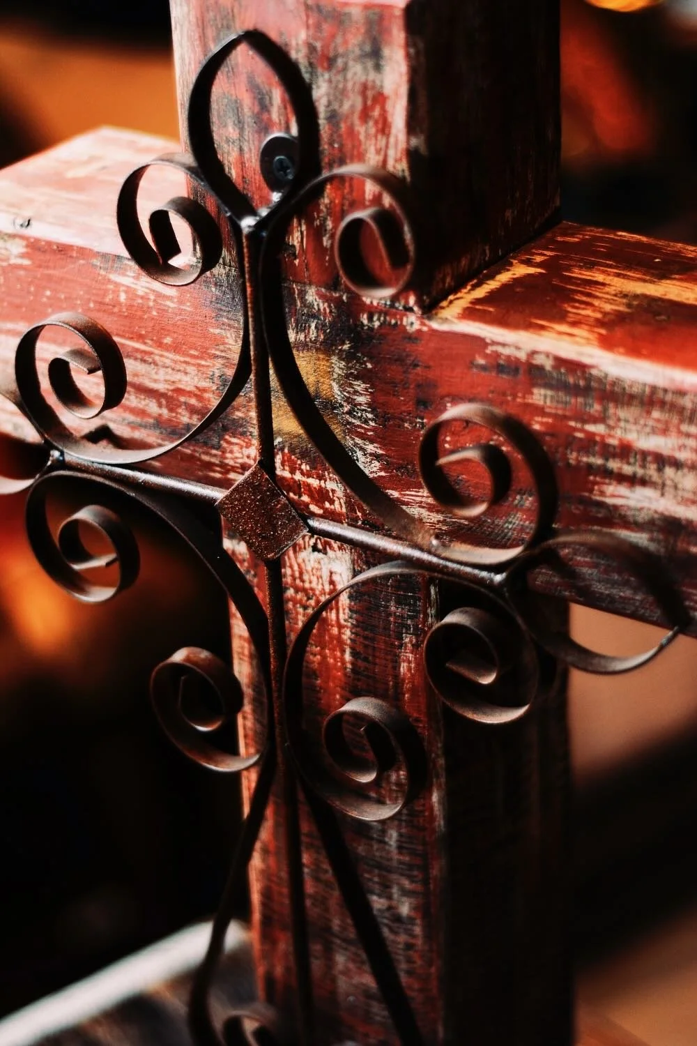 Cruz de Madera - Roja