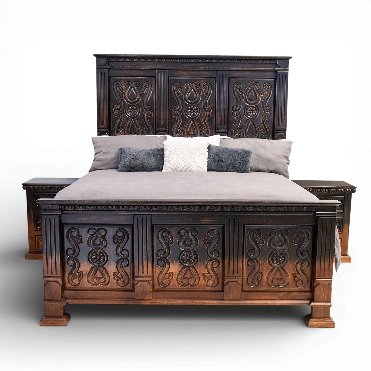 Oaxaca Ombre Carved Bed