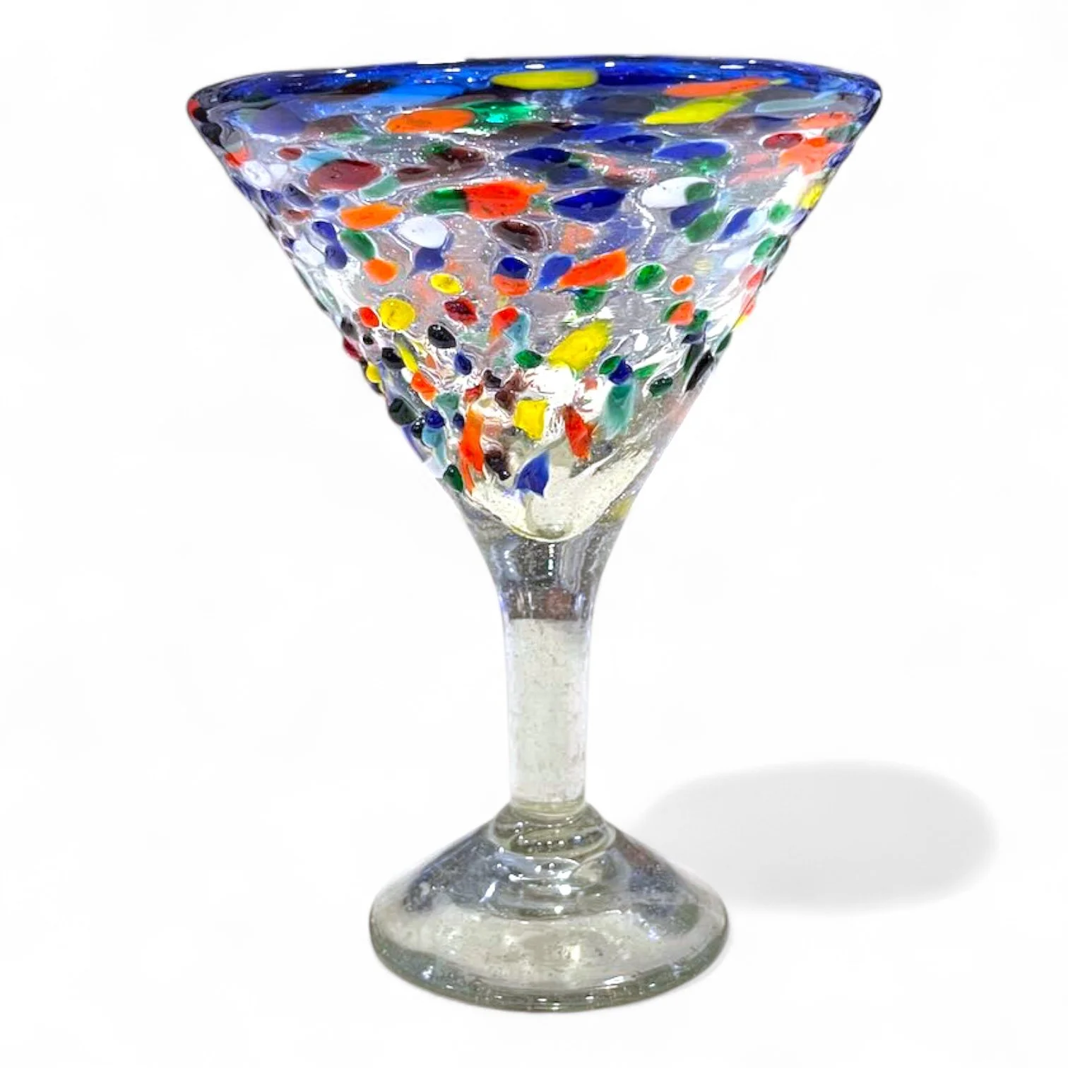 Guanajuato Blue Rim Martini Glass
