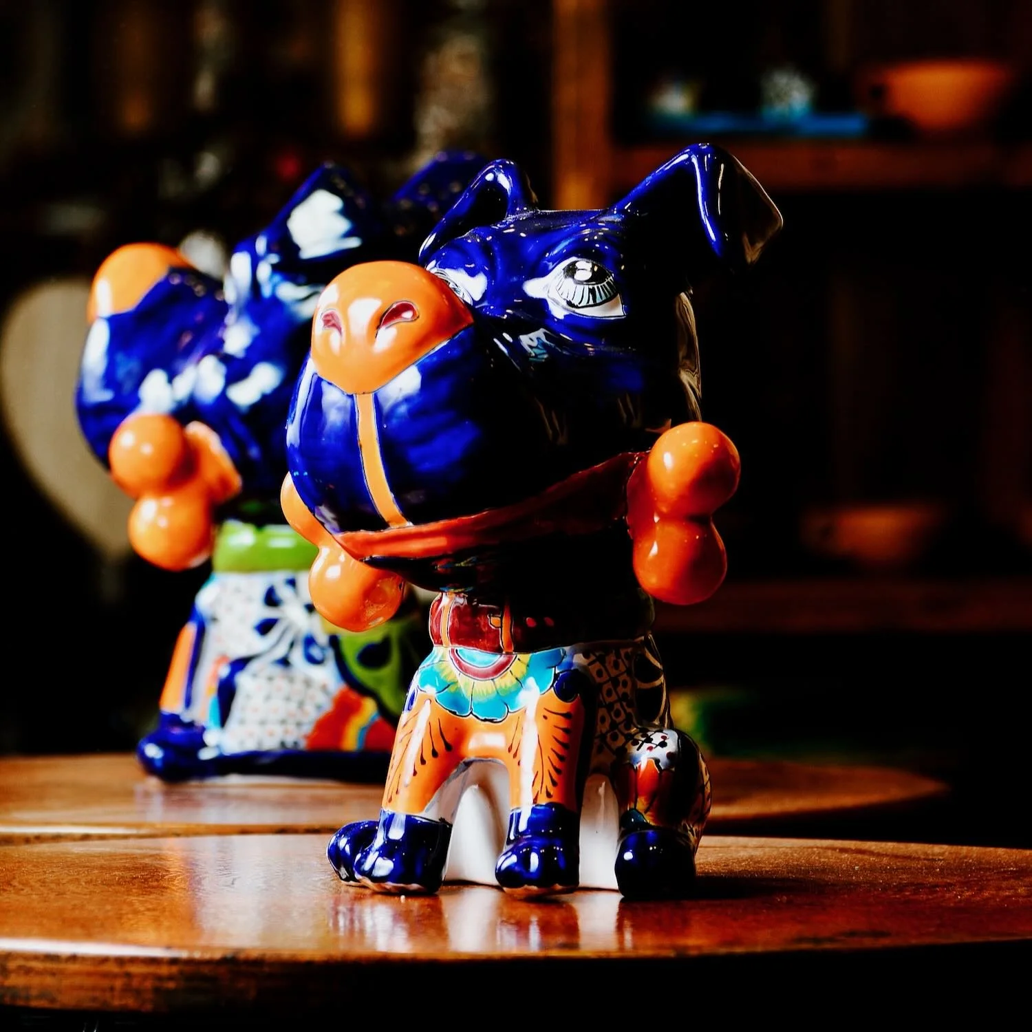 Talavera Dog with Bone